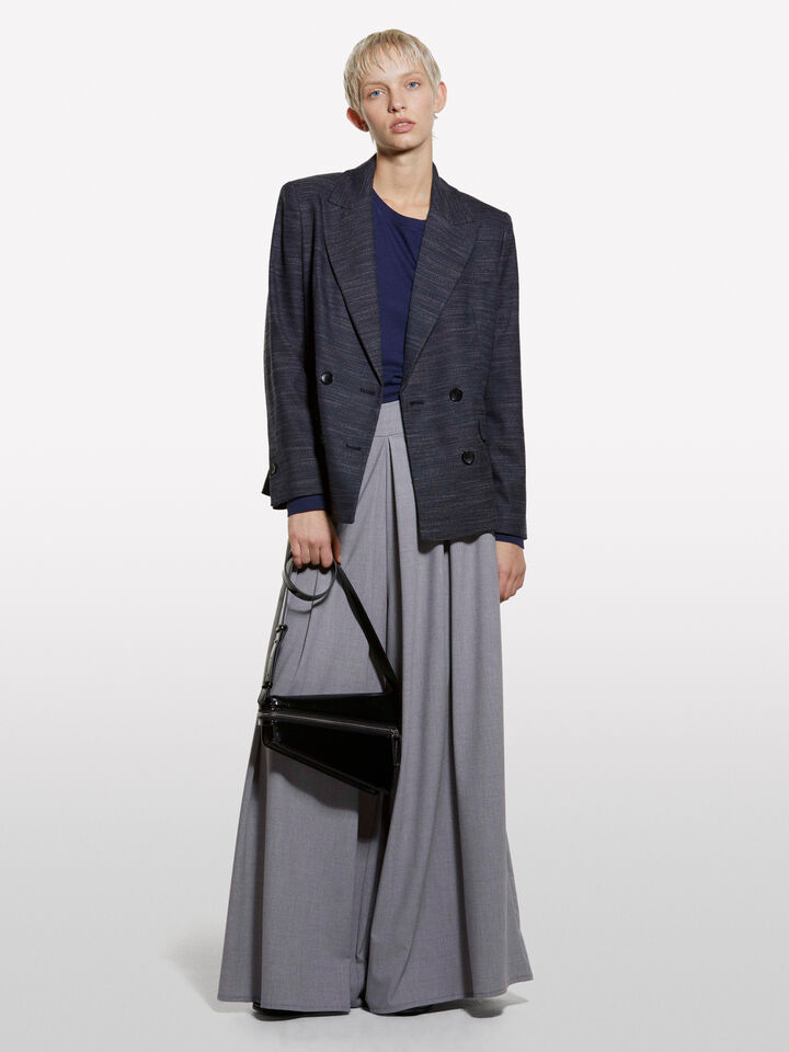 Gray culottes - women's palazzo trousers - Gray | Sisley image number 1